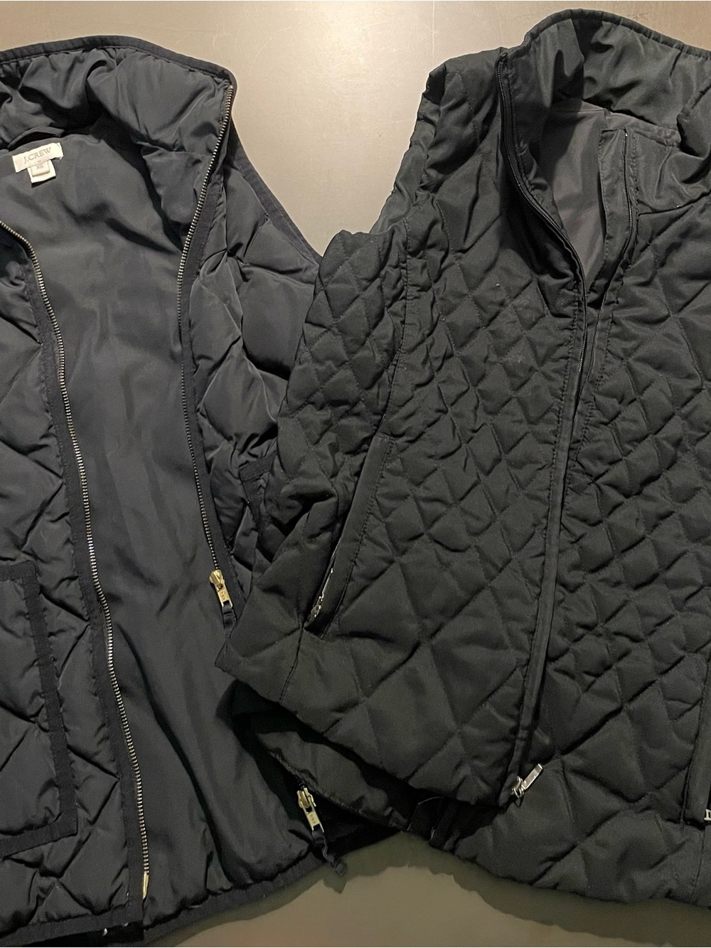 J. Crew Black Quilted Vest Bundle